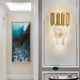 Postmodern minimalist light luxury and warm bedroom bedside crystal wall lamp villa living room hotel corridor aisle wall lamp