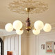 French-Style Vintage Living Room Chandelier, American Retro Dining Room Main Light, Nanyang American High-End Bedroom Lighting