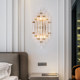 Postmodern Minimalist Creative Light Luxury Crystal Wall Lamp for Villa, Hotel, Project, Corridor, Staircase, Bedroom, Bedside, Background Wall