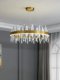 Post-Modern Minimalist French Light Luxury Living Room Chandelier Stainless Steel Crystal Bedroom Lamp Dining Room Crystal Piece Creative Lighting Fixtures
