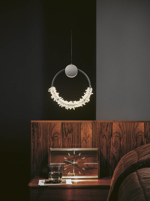 Postmodern Minimalist Creative Restaurant Lamp Nordic Chandelier Personalized Round Corridor Aisle Lamp Crystal Earring Small Chandelier