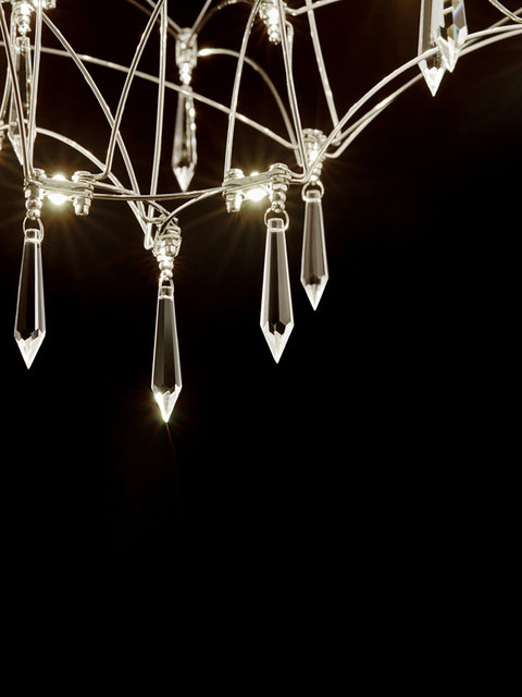 Postmodern Light Luxury Living Room Crystal Firefly Chandelier Restaurant Bedroom Creative Hotel Branch Staircase Chandelier Nordic Style