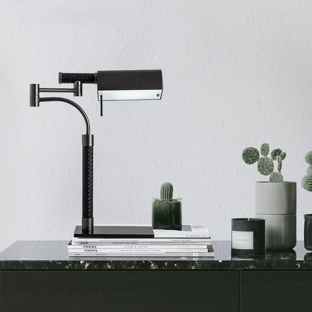 New Post-Modern Creative and Personalized Designer Study, Bedroom, Living Room, Fashionable Table Lamp, Bedside Decorative Leather Table Lamp