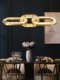 Light Luxury Minimalist Crystal Iron Chain Chandelier, Personalized and Creative Lighting for Dining Room, Living Room, Study, Bedroom, Multi-Layer Duplex Lighting Fixtures