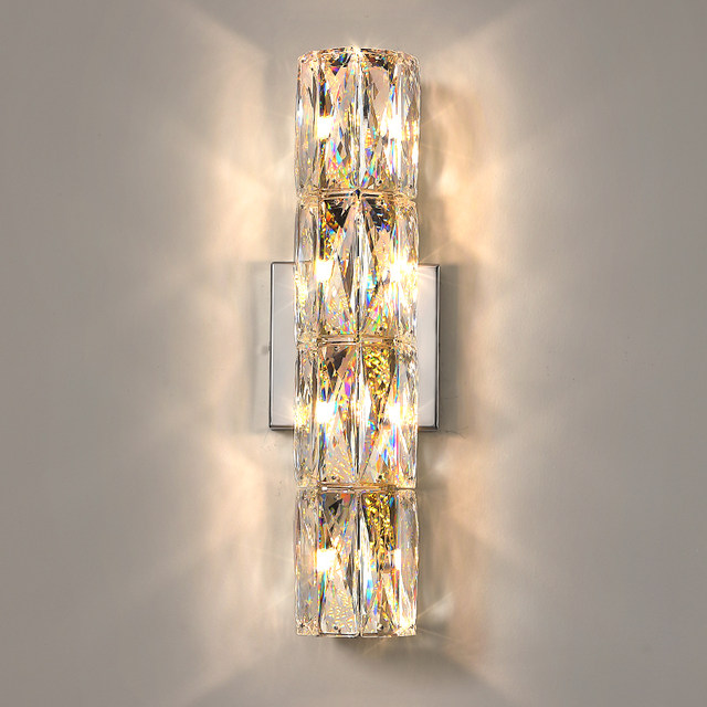 Living Room Wall Lamp, Light Luxury Crystal Tv Background Wall Lamp, Ktv Private Room, Hotel Villa Bedroom Bedside Decorative Lighting