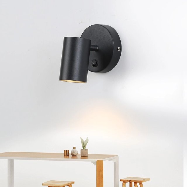 Modern Minimalist Bedroom Bedside Wall Lamp Nordic Living Room Staircase Hallway Dressing Room Decorative Led Lighting with Switch