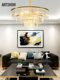 Postmodern Light Luxury Multi-Layer Crystal Dining Room Chandelier, Living Room Lamp, Bedroom Minimalist Lighting, Trendy and Elegant Light Luxury Italian Style