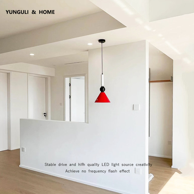 Designer Vintage Memphis Style Bedside Pendant Light, Simple Modern Children's Bedroom Room Retro Ambiance Light