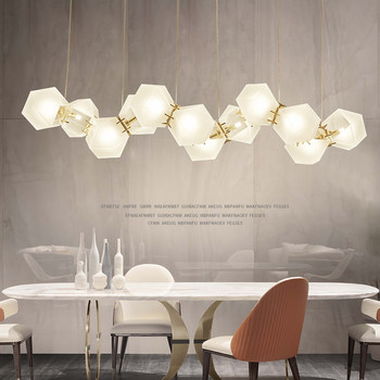 Postmodern Minimalist Restaurant Lamp Nordic Front Desk Creative Personality Bar Clothing Store Cafe Designer Long Pendant Lamp