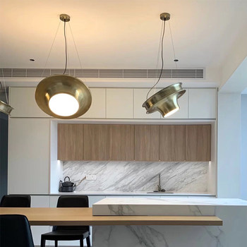 Postmodern Minimalist Rotating Gyro-Shaped Waist Drum Chandelier for Living Room, Dining Room, Villa, Personalized Drum-Shaped Clubhouse, Hotel