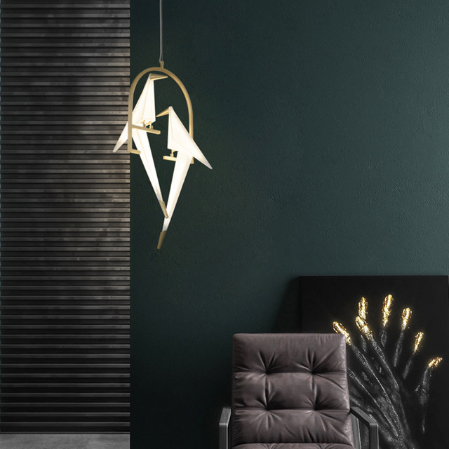 Postmodern Minimalist Industrial Style Nordic Cafe Clothing Store Restaurant Lamp Bar Counter Creative Bird Pendant Light