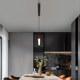 Eye-Protecting Linear Pendant Light for Restaurant, Simple Modern Minimalist Creative Bar Counter Dining Table Dining Room Adjustable Office Pendant Light