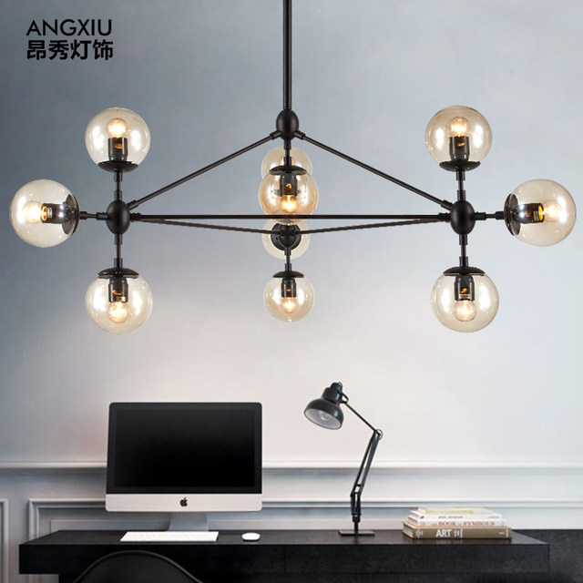 Postmodern Minimalist Creative Personality Pendant Light, Vintage Industrial Style Iron Art Pendant Light for Living Room, Dining Room, Bedroom, Magic Bean Pendant Light