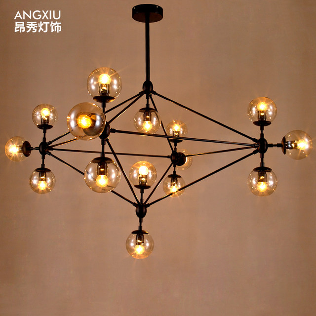 Postmodern Minimalist Creative Personality Pendant Light, Vintage Industrial Style Iron Art Pendant Light for Living Room, Dining Room, Bedroom, Magic Bean Pendant Light