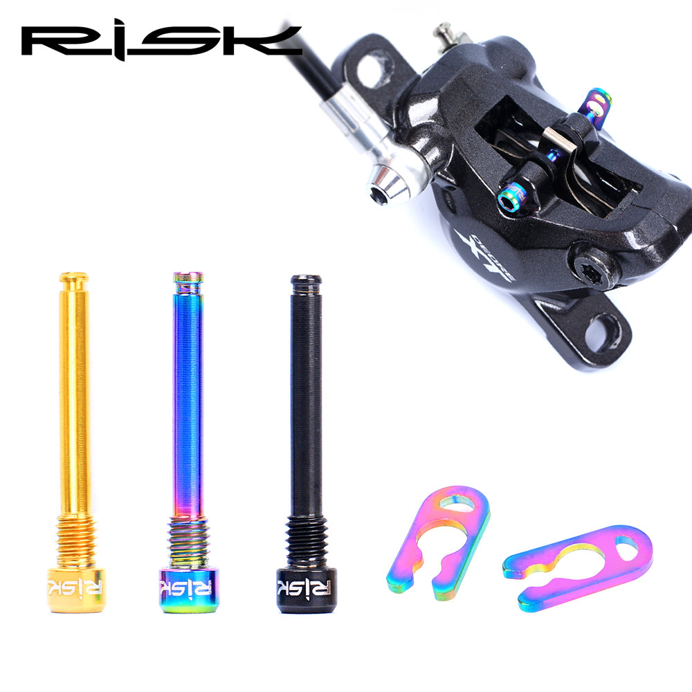 RISK Mountain bike oil disc brake leather latch screw Titanium alloy X XTR disc brake clamp fixing thread