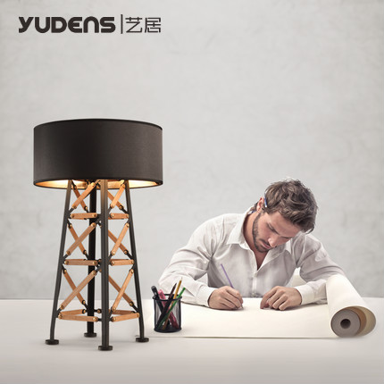 Italian postmodern minimalist fashion creative personality art living room study designer log table lamp