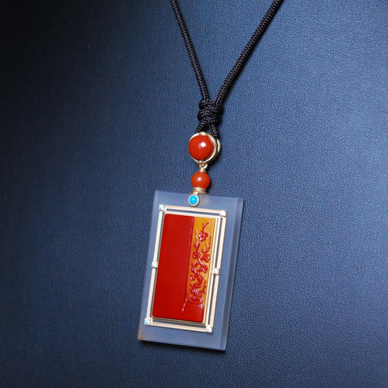 Get red notes of origin live cool mountain wasi bag berries south red brocade red chicken blood inlay ring pendant ear pin