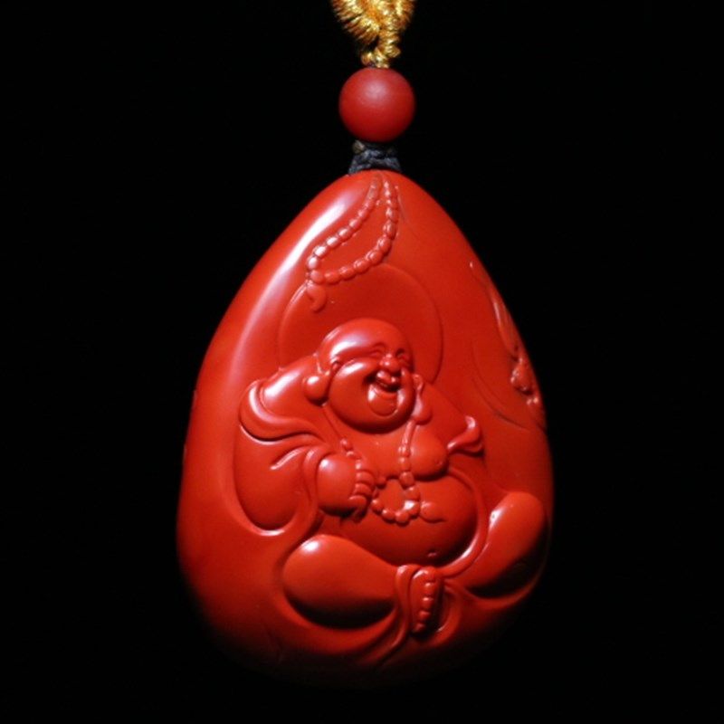 Red note Nanhong brocade red envelope paste Maitreya Buddha pendant Liangshan tile material