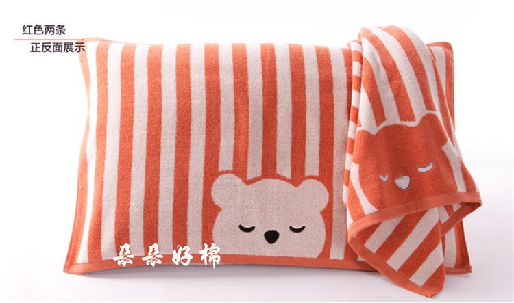 Khăn gối cotton vàng đôi của cặp vợ chồng trưởng thành dày lên để tăng sự thoải mái mềm mại thấm hút sọc khăn gối đơn khăn bông gối