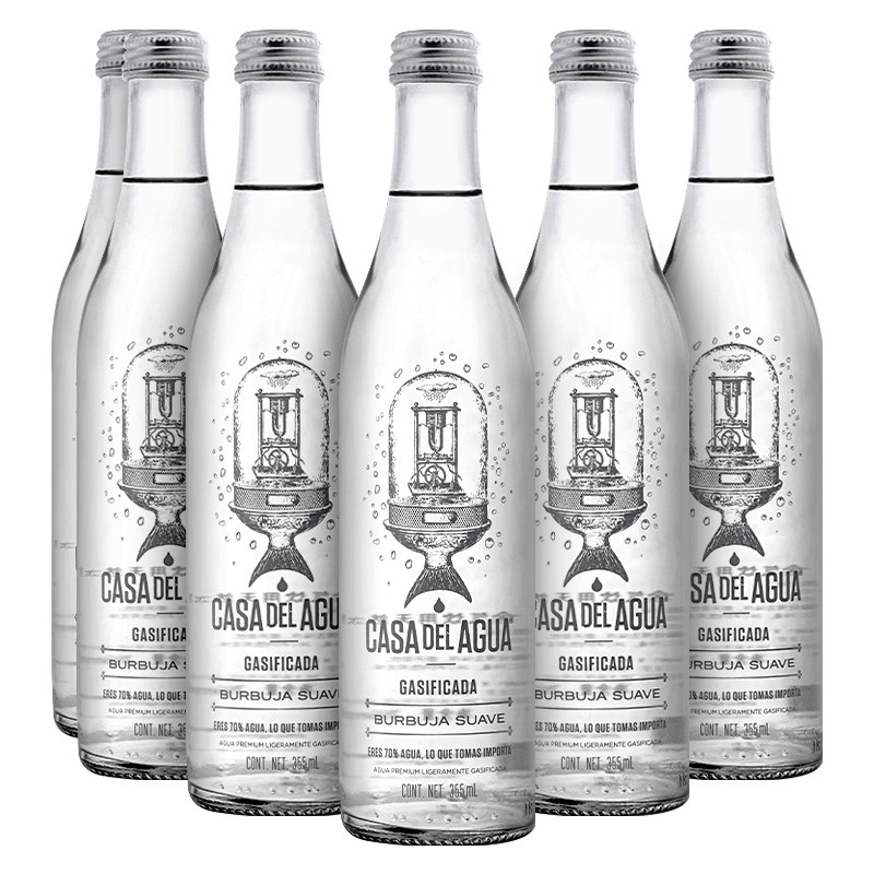 Nilvana CASA del AGUA Natural Drinking Water Sparkling Water Drinking Water 355ml*6 bottles