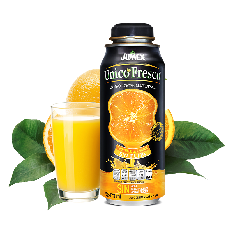 Imported juice Jumex 100% pure cold freshly squeezed orange Juice NFC non-concentrated cold pressed Light meal replacement COSTA