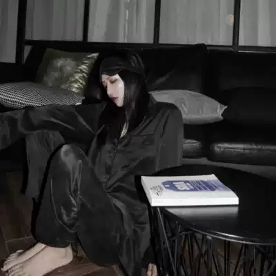 IAMCPLUS High-end Customized Limited for Sale Dark Misty Matte Silk Five Piece Set Pajama Pants Set Women