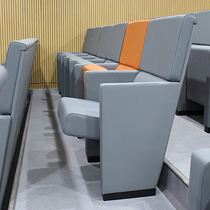 Guangdong manufacturer custom minimalist fashion abroad auditorium chair row chair with small table plate seat report hall with rows of chairs