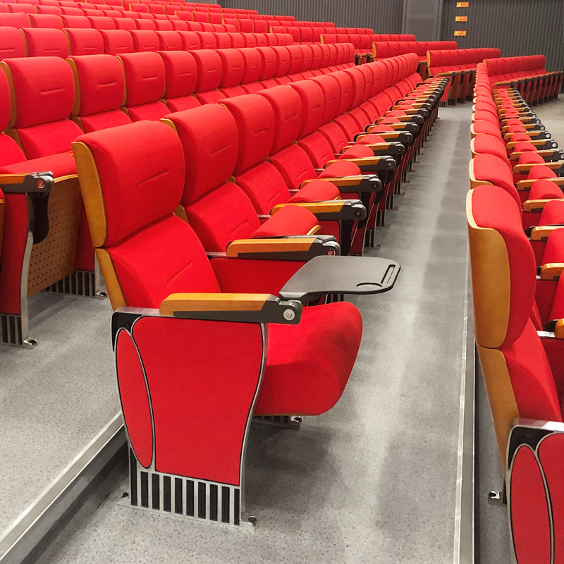 Manufacturer customized solid wood aluminum alloy auditorium chair row chair writing board Theater Step Classroom Report Hall Report Hall 