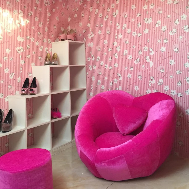 Heart-Shaped Lazy Sofa, Trendy Chair for Balcony, Reclining and Relaxing, Single Cute Small Sofa for Bedroom, Mini for Women