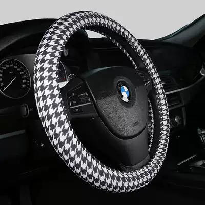 Cartoon car steering wheel cover Four Seasons men and women Universal Ice Silk non-slip sweat absorption summer Breathable linen handle cover