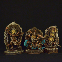 Nepals three fundamental protectors of Tantric Buddha statue red copper Ningma Buddha statue a bun a bun a bun a Buddha a bun