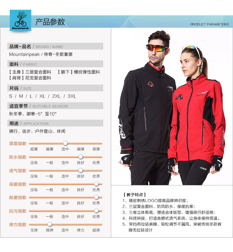 Tenue de cyclisme mixte MOUNTAINPEAK - Ref 2230142 Image 32