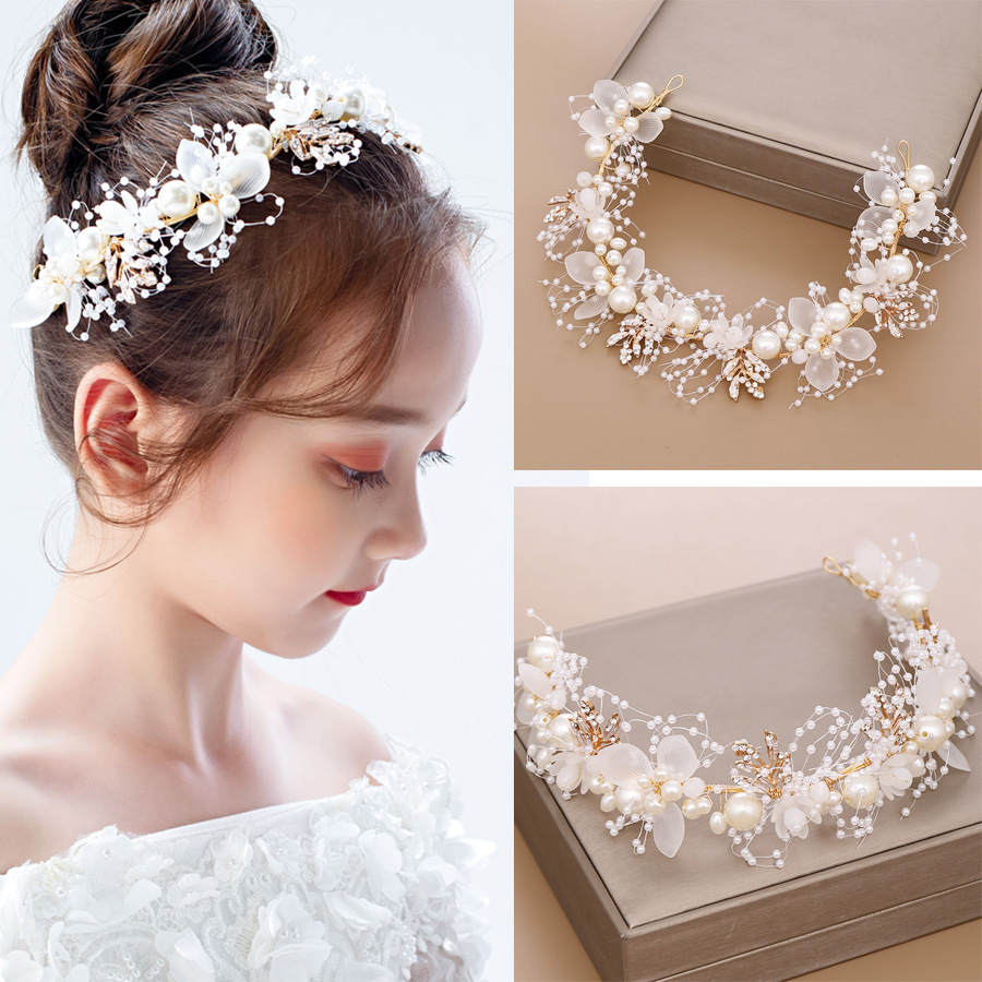 Children's flower ring headwear girl's head flower hair band Child crown ornaments Korean version of the Flowers Performance Hair Stirrup