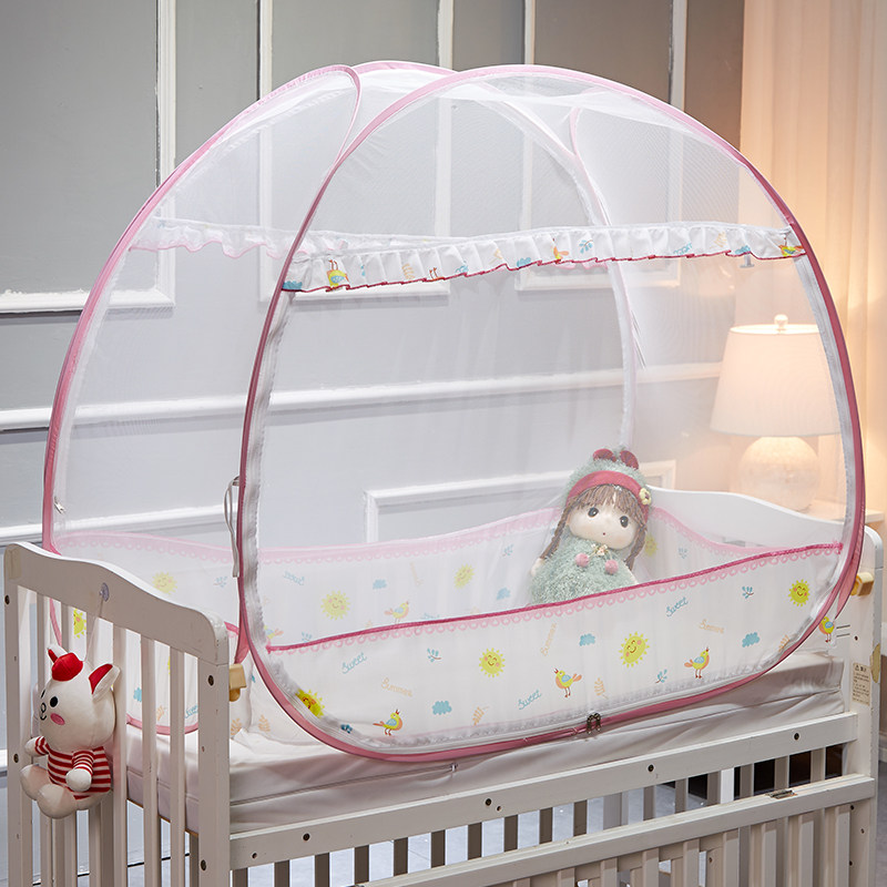 Student mosquito net free installation of yurt sleeping net children's kindergarten bed 1 2*0 6 150*80 children mosquito net
