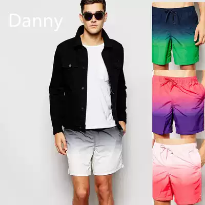 Men's seaside quick-drying gradually large size loose beach pants casual shorts swimming trunks four points casual shorts hot spring tide