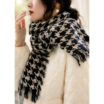 のPSH360492VL] Xiaohan Pavilion fashion trend warm houndstooth pure cashmere scarf shawl