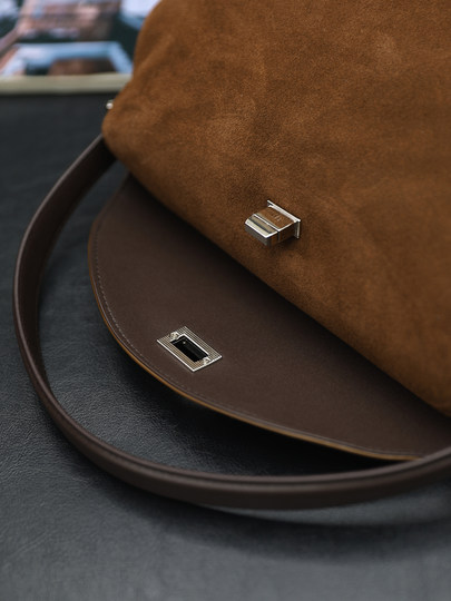 「晨昏叙事」二层牛皮托特包丨磨砂牛皮大容量3way手提斜挎包の