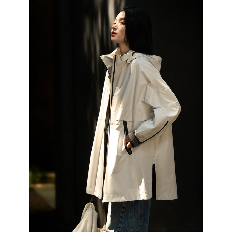 Ice Point Price Xiahangege "City Urban Raincoat" Functional Water-Repellent 3D Soft-Cut Soft Shell Windbreaker for Women
