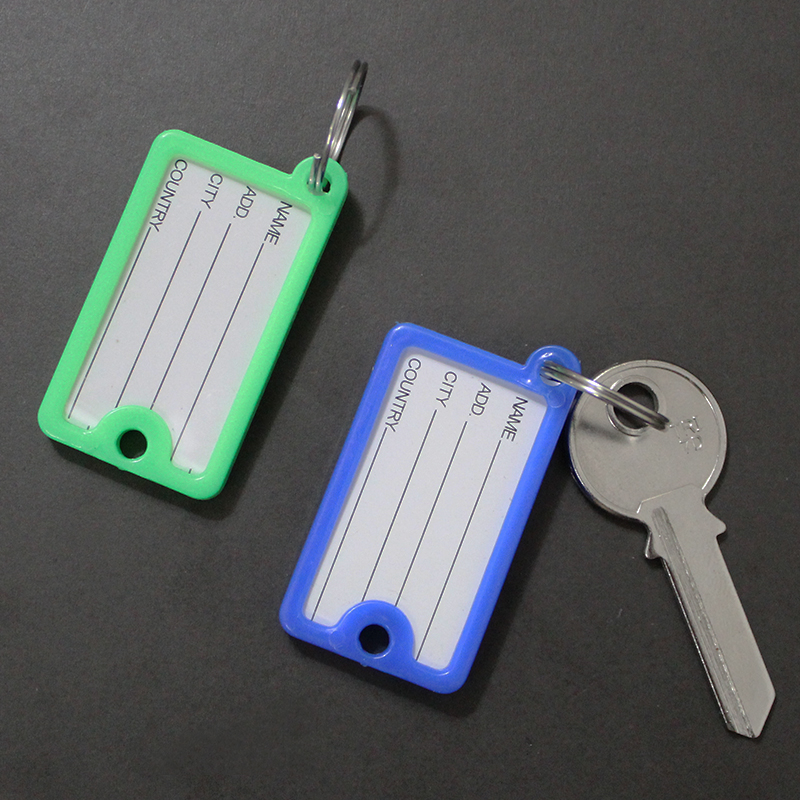 Key plate number plate mark can be written classification with label key ring waterproof plastic sign plate hanging tag