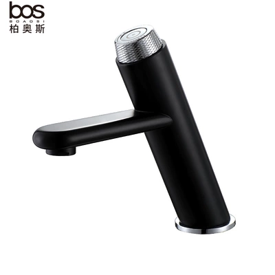 vòi lavabo tự động Boos nút sáng tạo tất cả đồng màu đen nước nóng và lạnh chậu rửa tay chậu chậu chậu vòi gia đình cảm ứng vòi rửa tay cảm ứng caesar vòi cảm ứng nóng lạnh Vòi cảm ứng