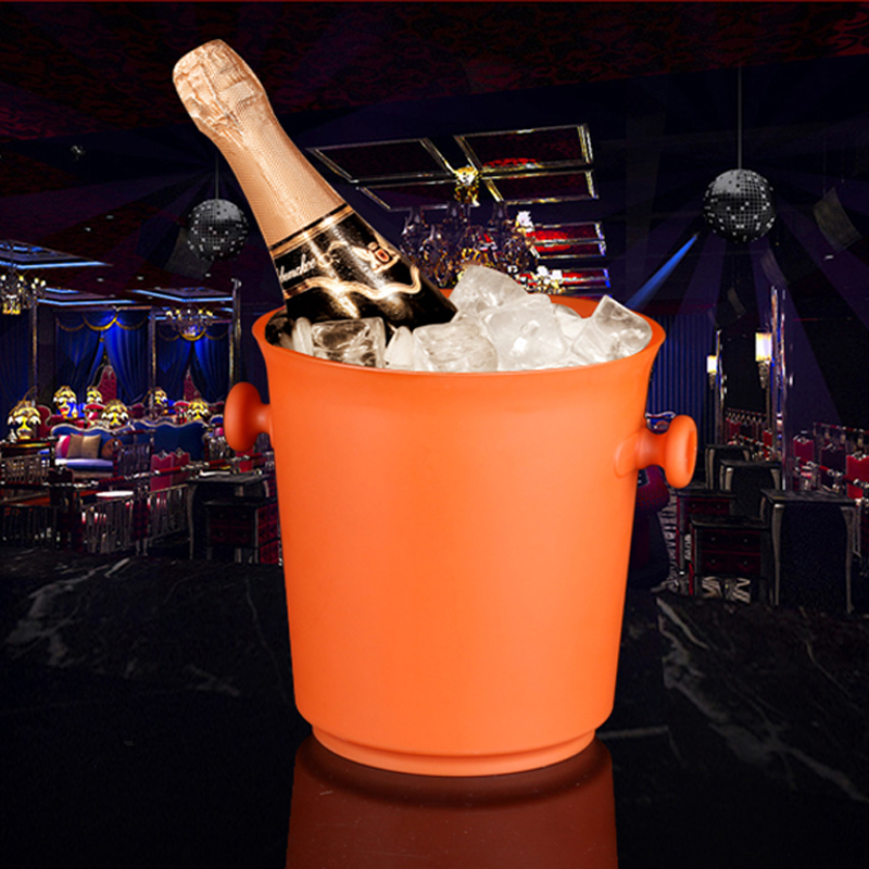 Double Sword KTV Bar Plastic Ice Bucket Hotel Commercial Champagne Bucket Tiger Head Beer Red Wine Dry Ice Bucket Large and Small