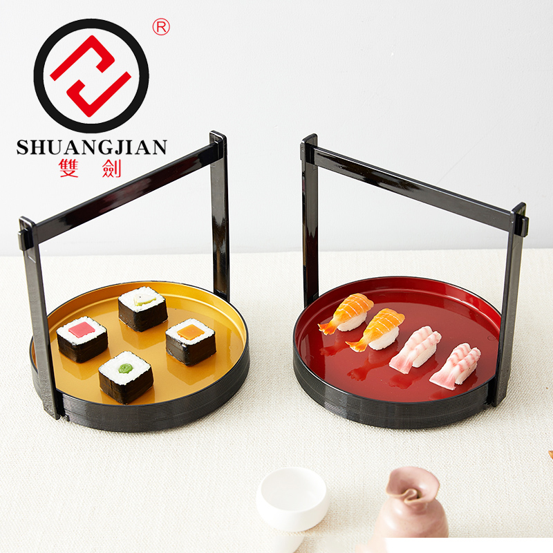 Double Sword Round Day Style Hand Luggage Hotel Dining Room Pastry Snack Basket Han Style Pastry Cuisine Sushi Pan