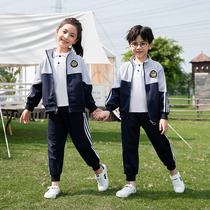 Kindergarten garden clothes spring and autumn suits gray one two three four grade uniforms primary school uniforms sportswear autumn