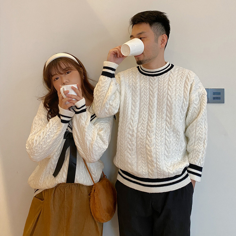 Jumi Mi Microfat Mm Large Size Women's Dress Fat Sister College Wind Lovers Numb New Year Sweater Outwear Women's Winter Wear