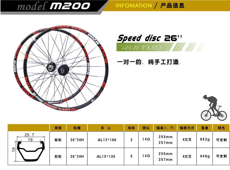 Roues de vélo Mountain Bike 26 pouces - Ref 2372967 Image 6