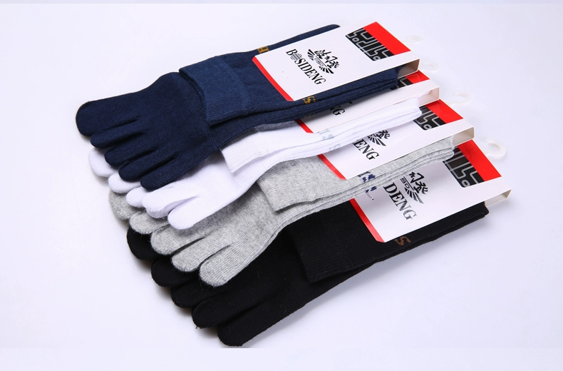 Ice Jie nam năm ngón vớ cotton nam vớ mồ hôi kháng khuẩn khử mùi thể thao vớ ngón chân cotton năm ngón vớ nam