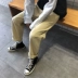 Mùa thu 2018 mới Hàn Quốc phong cách Harajuku bf chín quần lỏng quần harem quần thẳng quần liền màu rắn cho nam và nữ quần suông ống rộng nữ Quần Harem