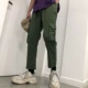Phiên bản Hàn Quốc của hiphop overalls nữ Harajuku bf gió đường lỏng lẻo túi quần hậu sinh viên quần chùm thủy triều