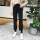 2018 xuân hè mới Hàn Quốc ulzzang phong cách Harajuku hoang dã thắt lưng thẳng quần jeans nữ sinh viên thủy triều