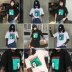 Mùa hè 2018 mới Hàn Quốc ulzzang Harajuku BF thêu gió in áo thun tay ngắn học sinh